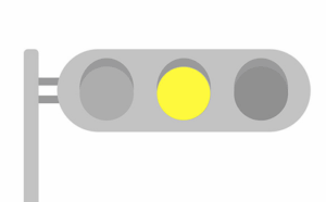 黄色の灯火の意味（信号機）